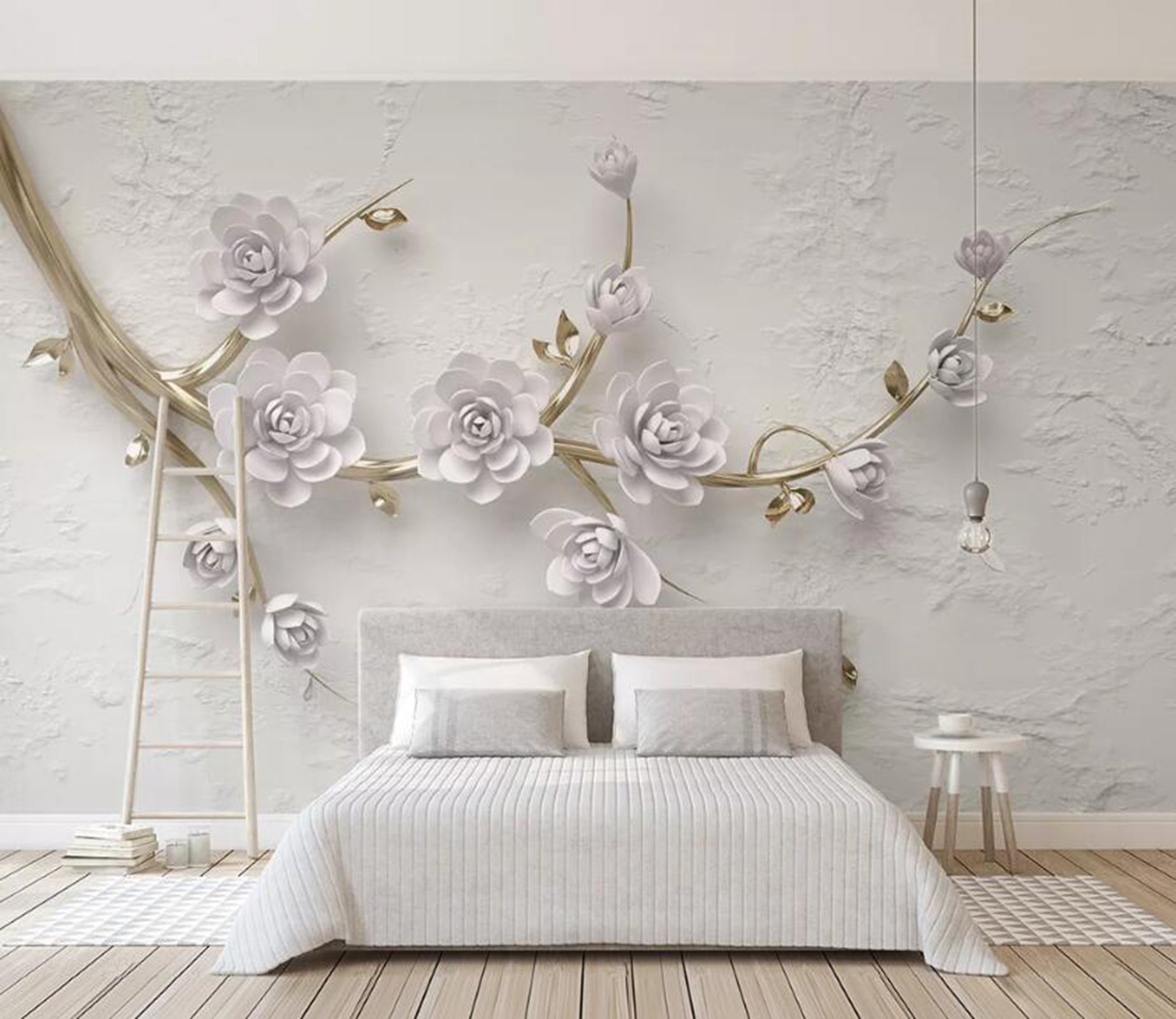 3D Pearl Flower WC72 Wall Murals Wallpaper AJ Wallpaper 2 