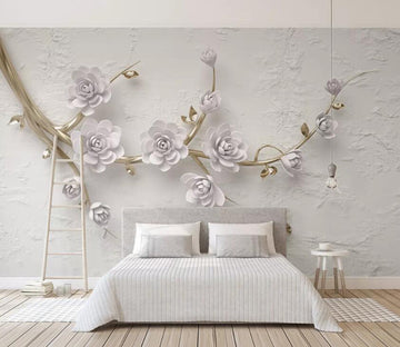 3D Pearl Flower WC72 Wall Murals Wallpaper AJ Wallpaper 2 