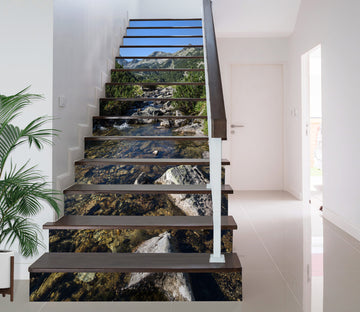 3D Simple And Clear Stream 407 Stair Risers