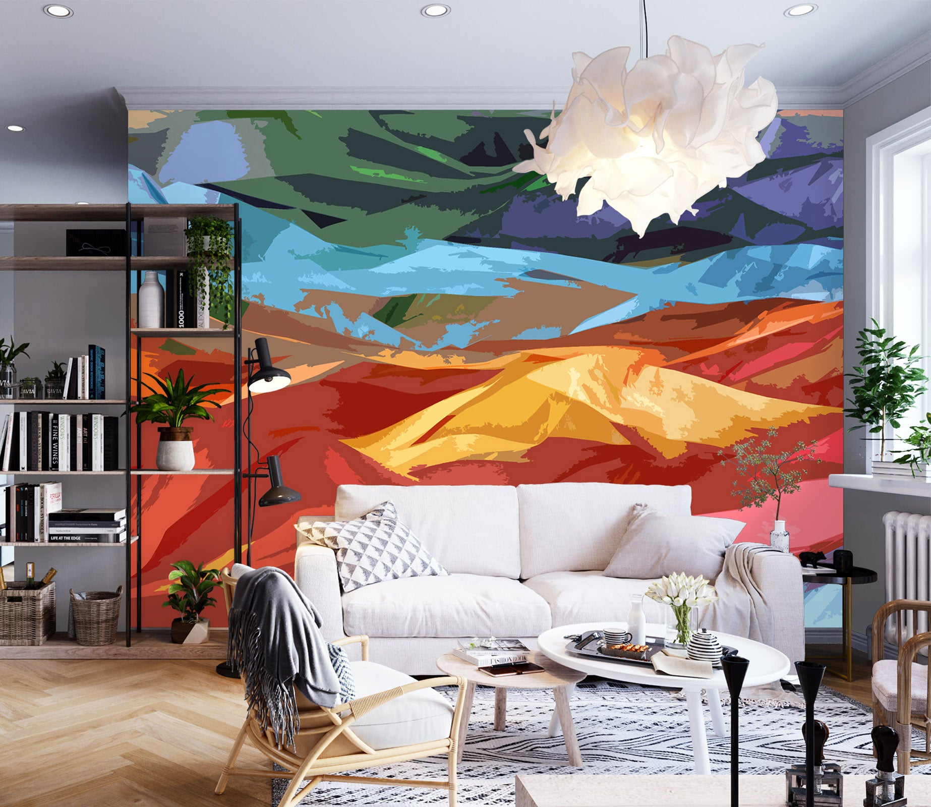 3D Colored Mountains Final 71074 Shandra Smith Wall Mural Wall Murals