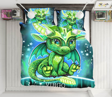 3D Green Dragon Virgo 8625 Sheena Pike Bedding Bed Pillowcases Quilt Cover Duvet Cover