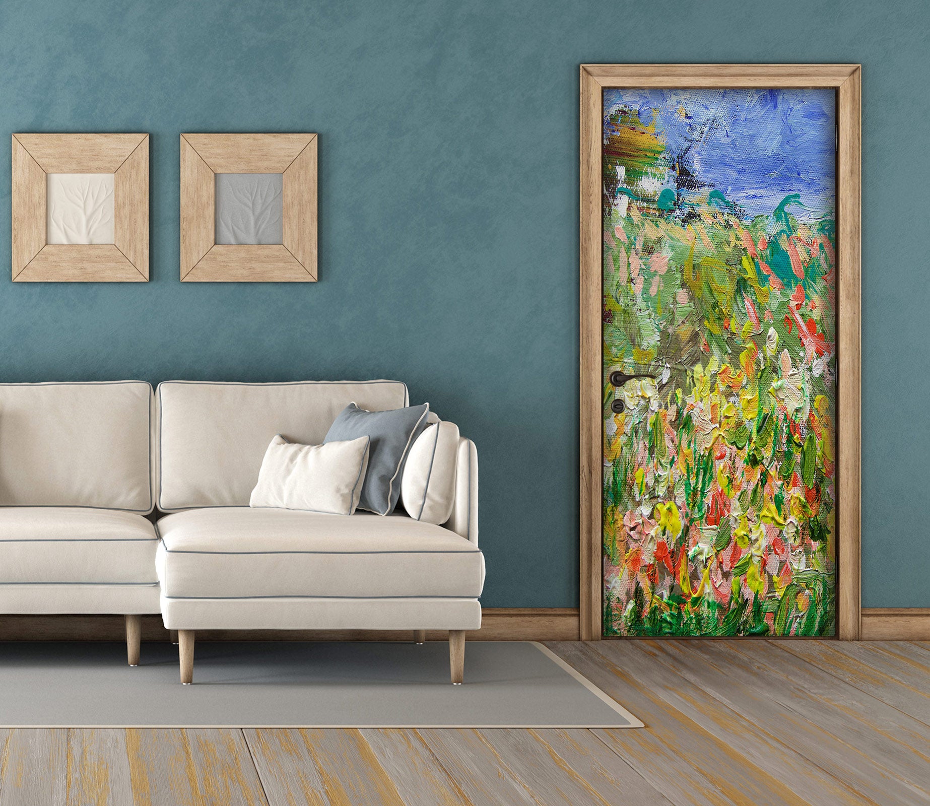 3D Flower Bush Painting 93175 Allan P. Friedlander Door Mural