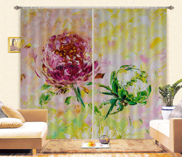 3D Painted Chrysanthemum 2378 Skromova Marina Curtain Curtains Drapes
