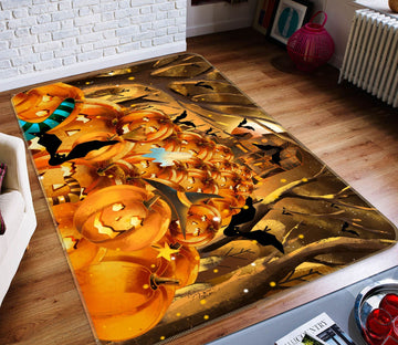 3D Castle Pumpkin Festival 208 Halloween Non Slip Rug Mat Mat AJ Creativity Home 