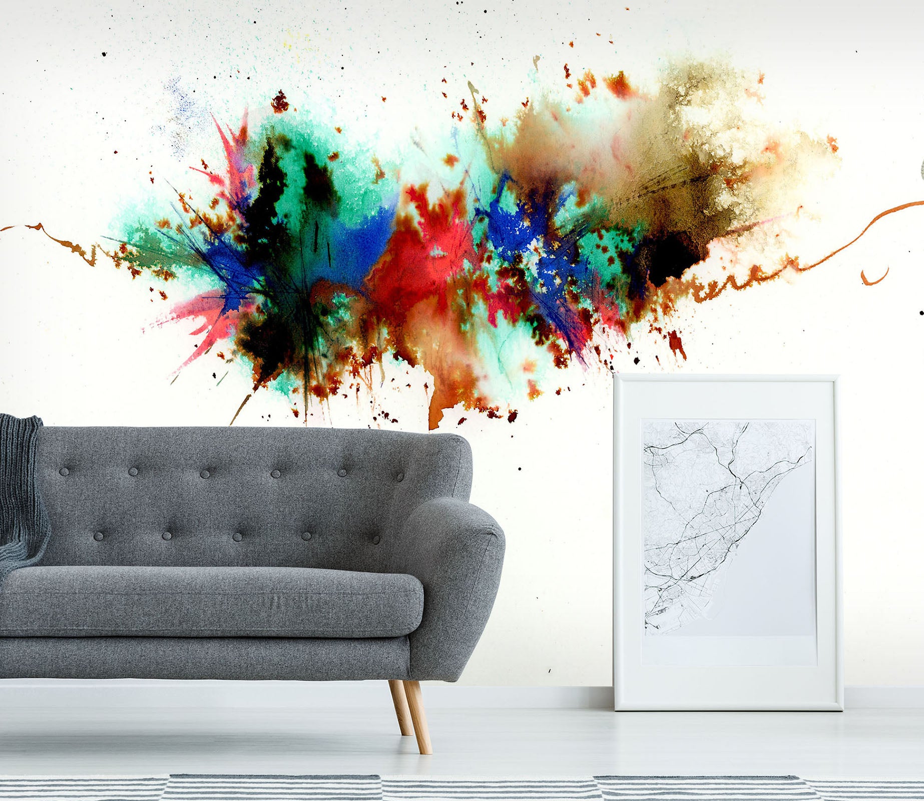 3D Color Splash 1409 Anne Farrall Doyle Wall Mural Wall Murals