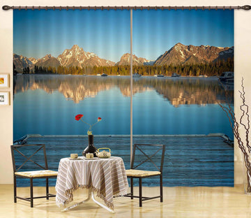 3D Boat Dock 047 Kathy Barefield Curtain Curtains Drapes