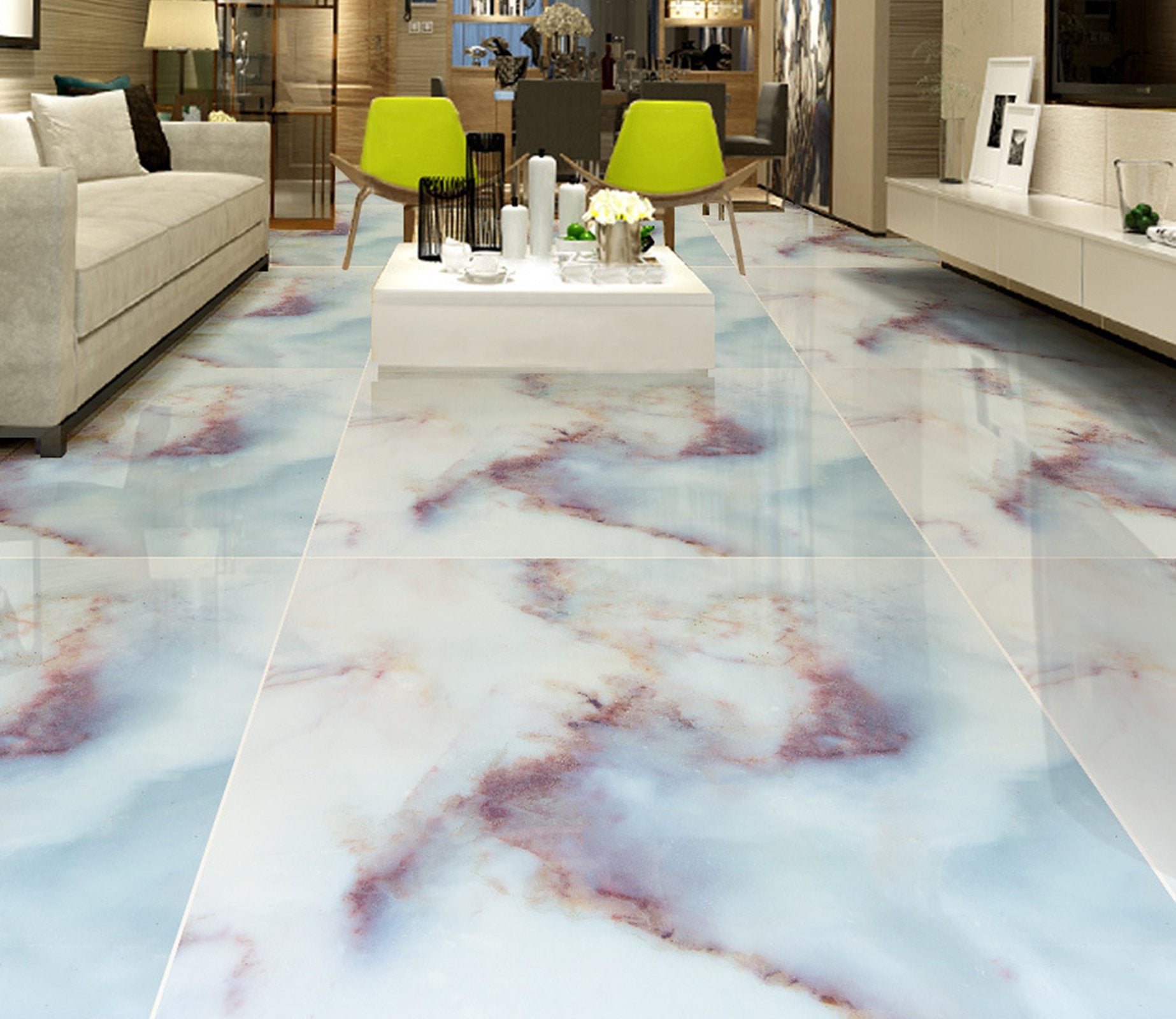 3D Color Stripe WG657 Floor Mural Wallpaper AJ Wallpaper 2 