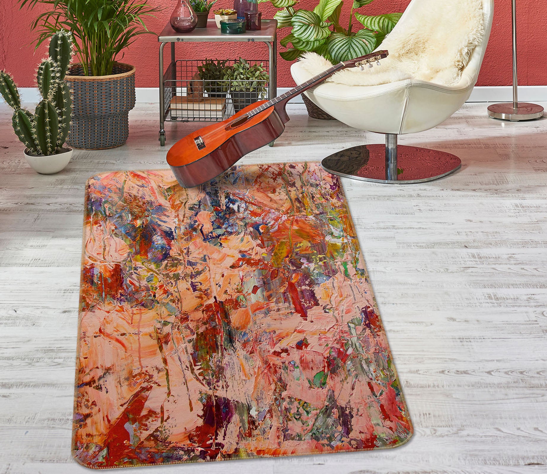 3D Abstract Maple 3020 Allan P. Friedlander Rug Non Slip Rug Mat