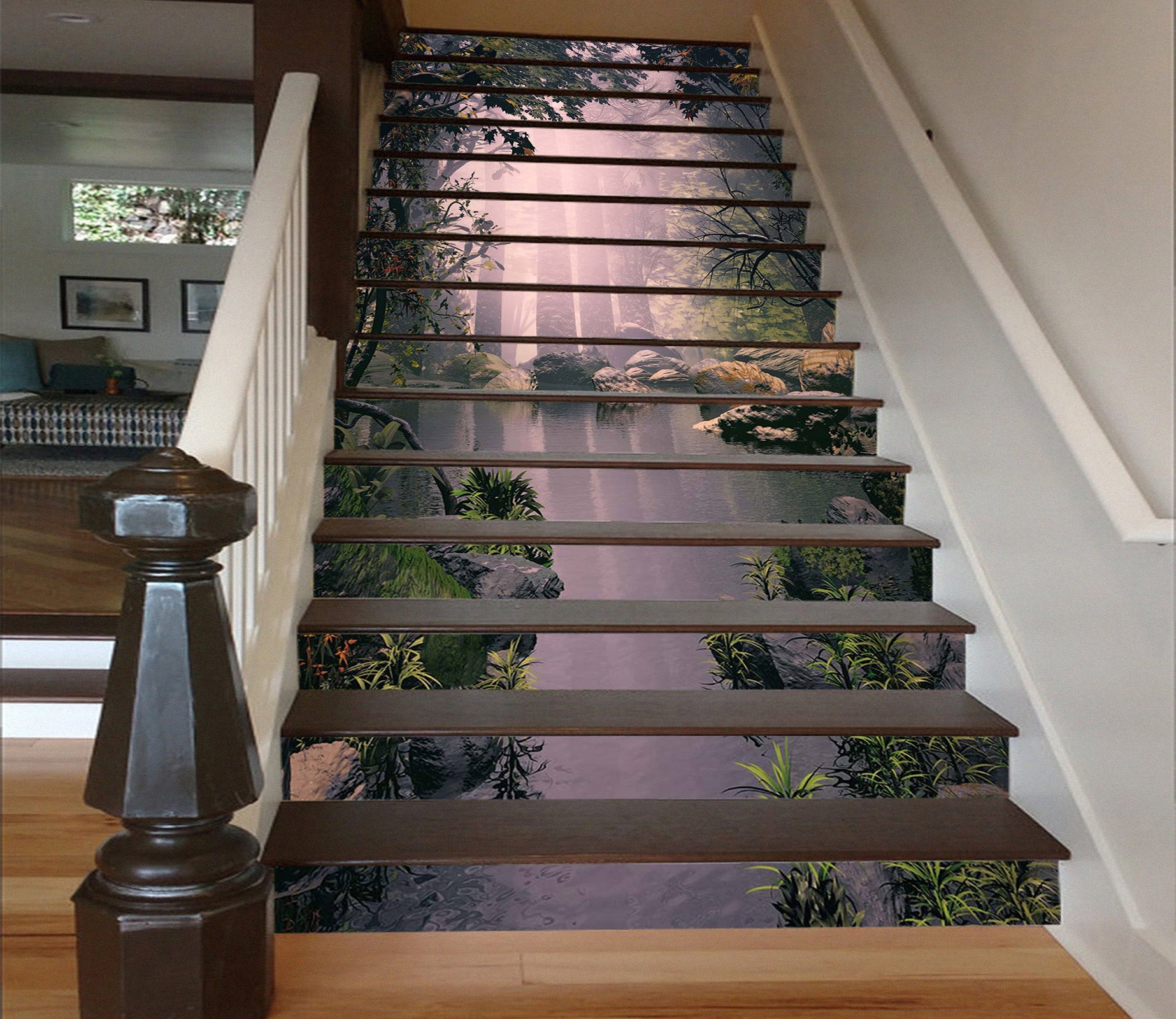 3D Vines That Shine Through 335 Stair Risers