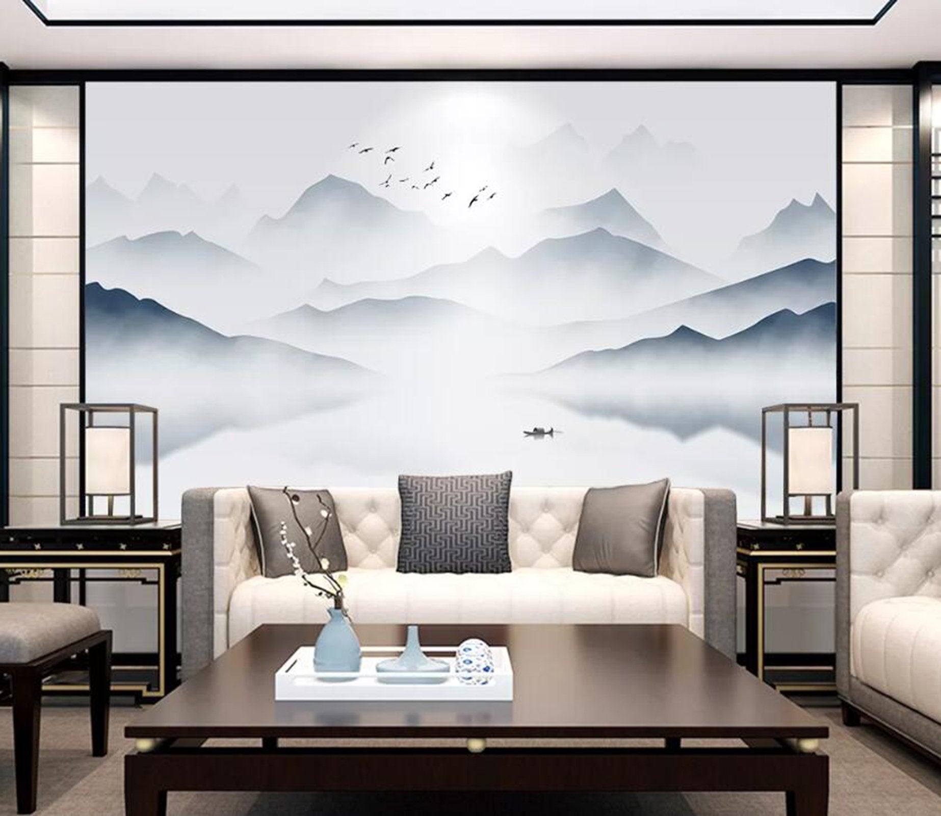 3D Beautiful Mountain River WC30 Wall Murals Wallpaper AJ Wallpaper 2 