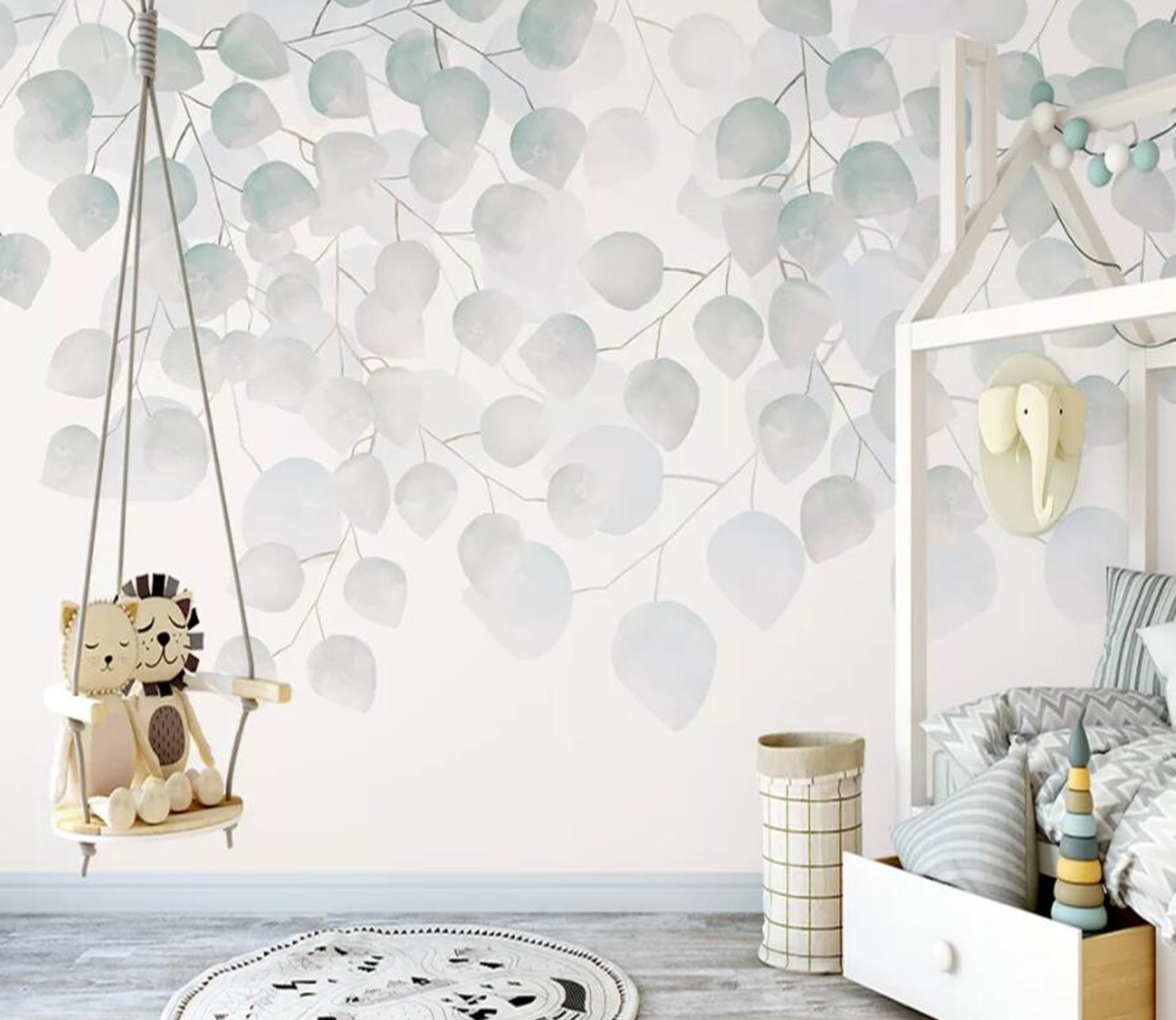 3D Leaf Butterfly WC18 Wall Murals Wallpaper AJ Wallpaper 2 