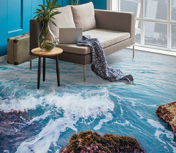 3D Light Blue Sea In Summer 1288 Floor Mural