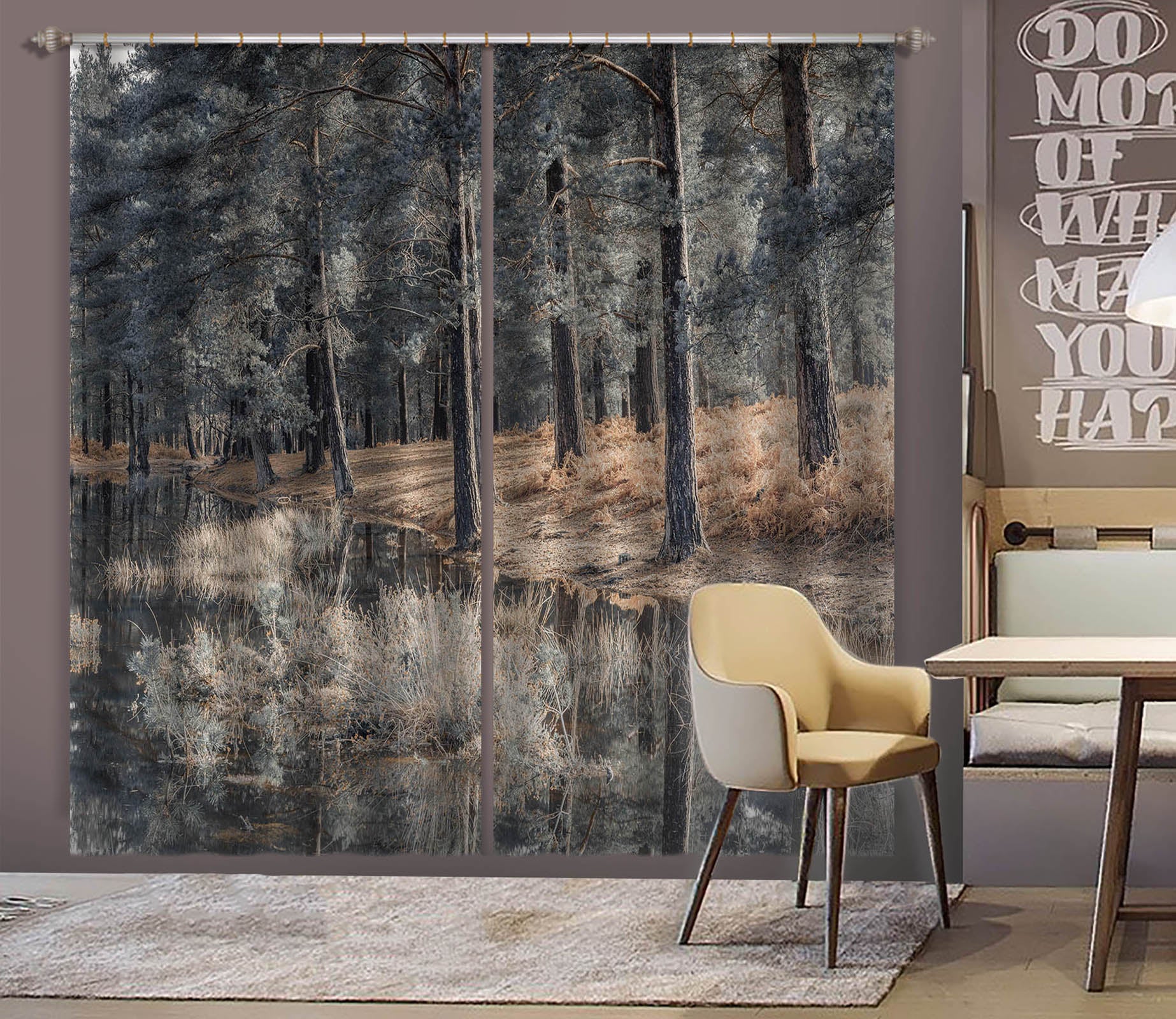 3D Dense Branches 6374 Assaf Frank Curtain Curtains Drapes