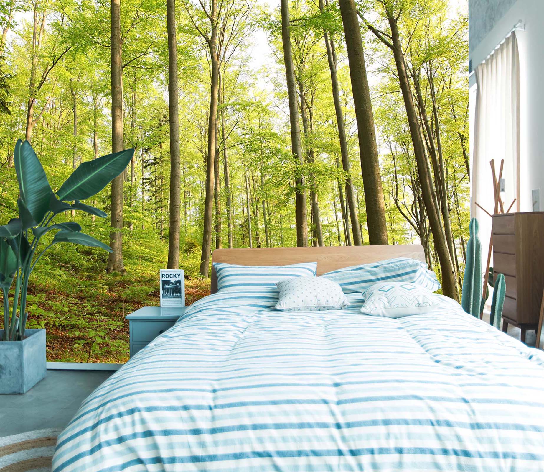 3D Clear Sky Forest 122 Wall Murals Wallpaper AJ Wallpaper 2 