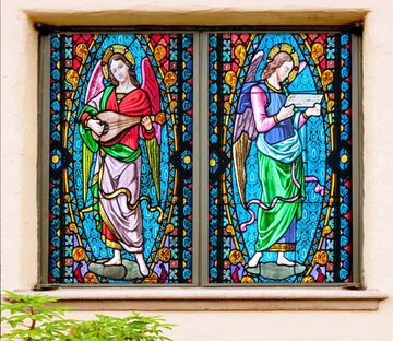 3D Church Music 294 Window Film Print Sticker Cling Stained Glass UV Block