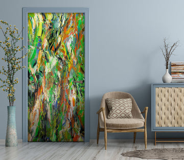 3D Green Brown Paint Texture 93190 Allan P. Friedlander Door Mural