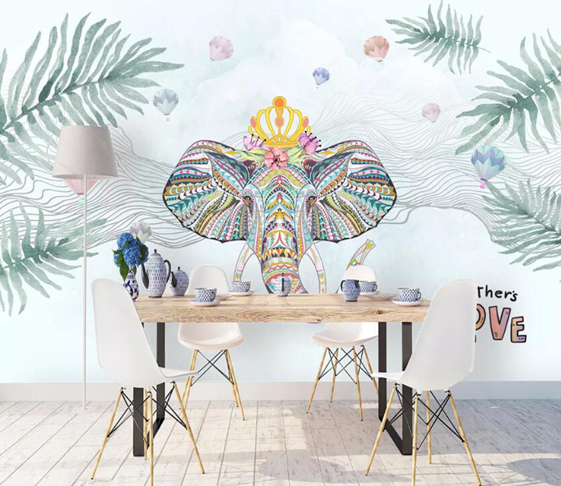 3D Colorful Elephant WC26 Wall Murals Wallpaper AJ Wallpaper 2 