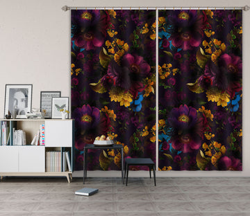 3D Painted Leaves 166 Uta Naumann Curtain Curtains Drapes