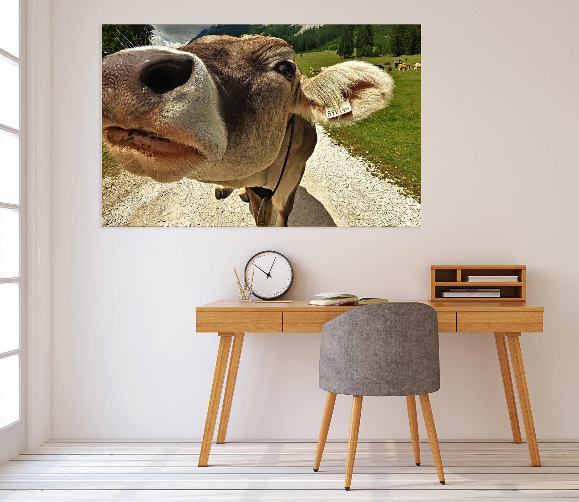3D Bull Nose 41 Animal Wall Stickers Wallpaper AJ Wallpaper 2 
