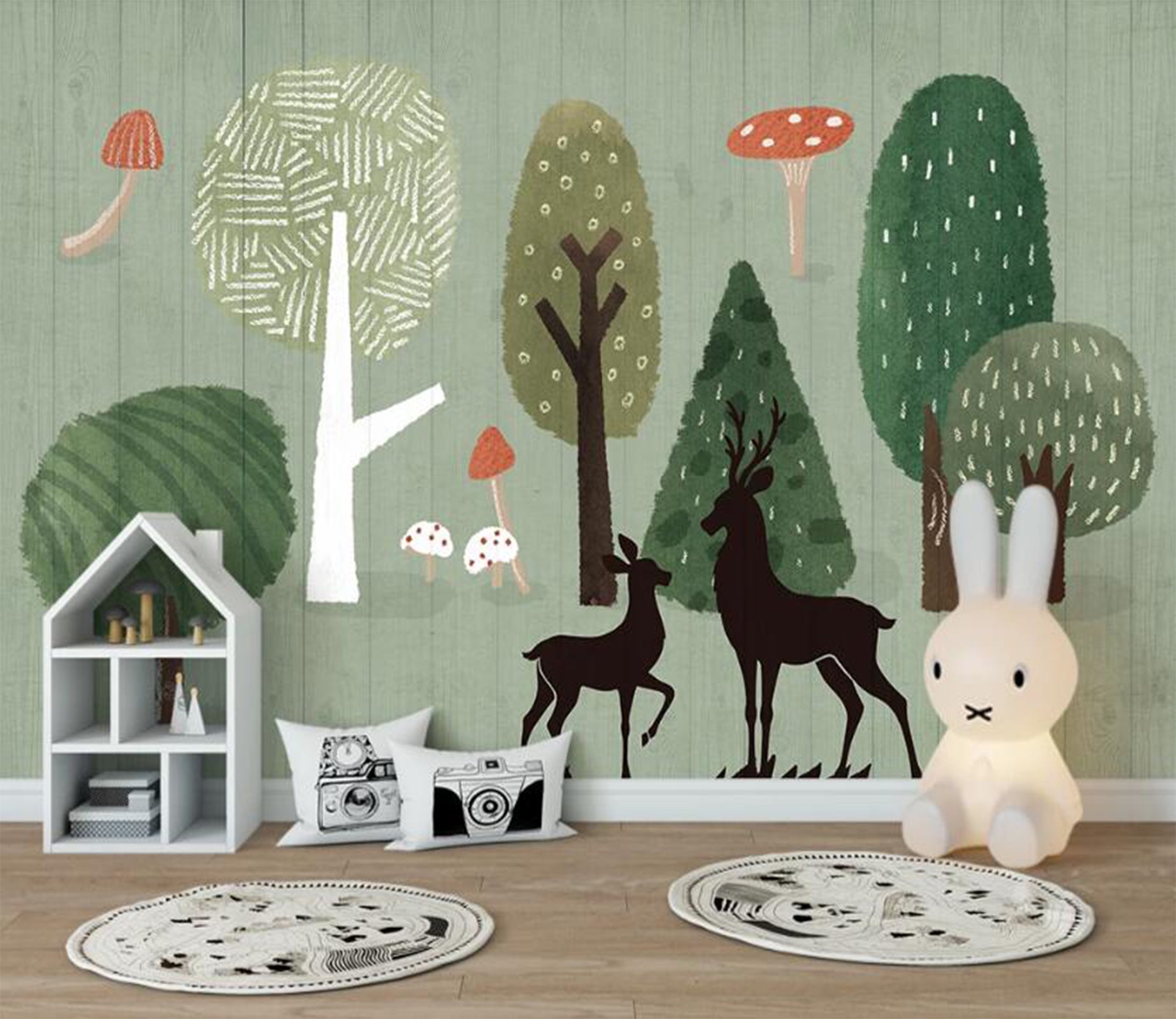 3D Cute And Interesting Trees 2474 Wall Murals