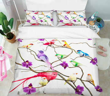 3D Colorful Bird 85167 Assaf Frank Bedding Bed Pillowcases Quilt