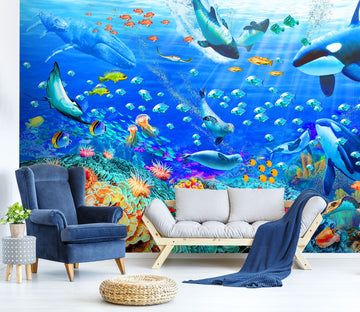 3D Have Fun Swimming 1410 Adrian Chesterman Wall Mural Wall Murals