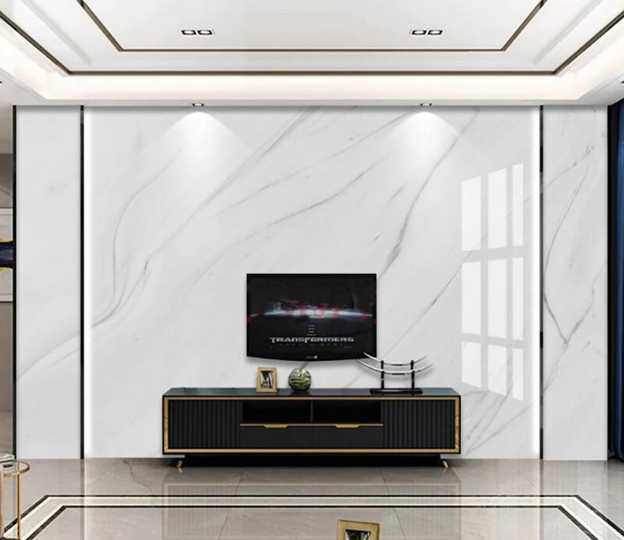 3D Scattered White 720 Wall Murals