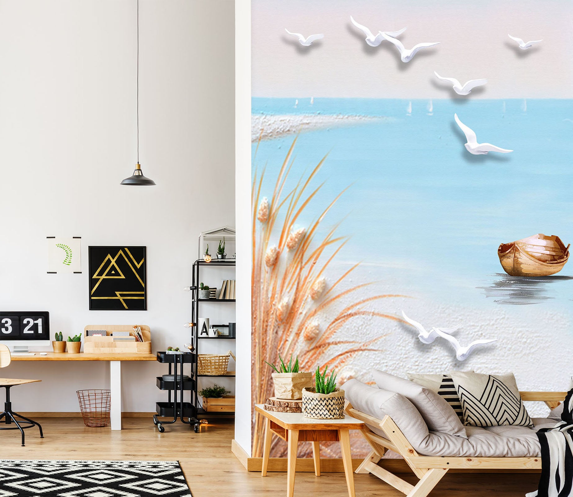 3D Asuka Boat 1827 Wall Murals