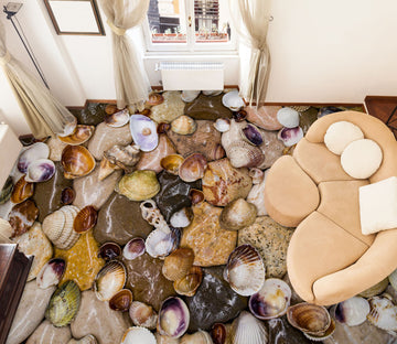 3D Exquisite Shells 1059 Floor Mural  Wallpaper Murals Self-Adhesive Removable Print Epoxy