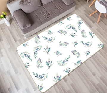 3D Purple Flower 025 Uta Naumann Rug Non Slip Rug Mat