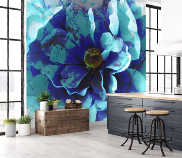 3D Blue Flower 71086 Shandra Smith Wall Mural Wall Murals