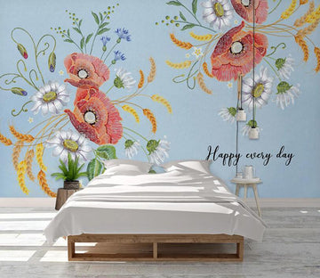 3D Twining Beautiful Flowers 1061 Wall Murals