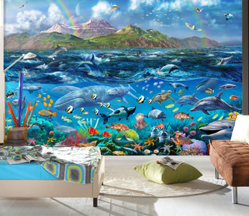 3D Ocean Panorama 1409 Adrian Chesterman Wall Mural Wall Murals