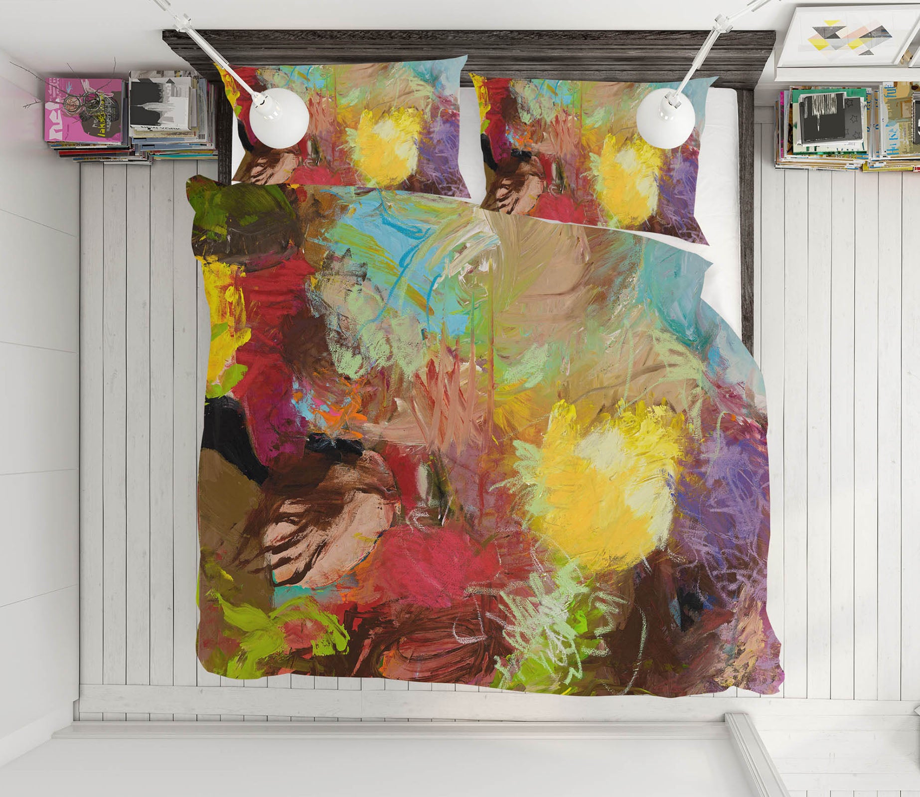 3D Color Graffiti 127 Allan P. Friedlander Bedding Bed Pillowcases Quilt