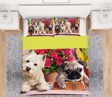 3D Cute Dog 2109 Adrian Chesterman Bedding Bed Pillowcases Quilt