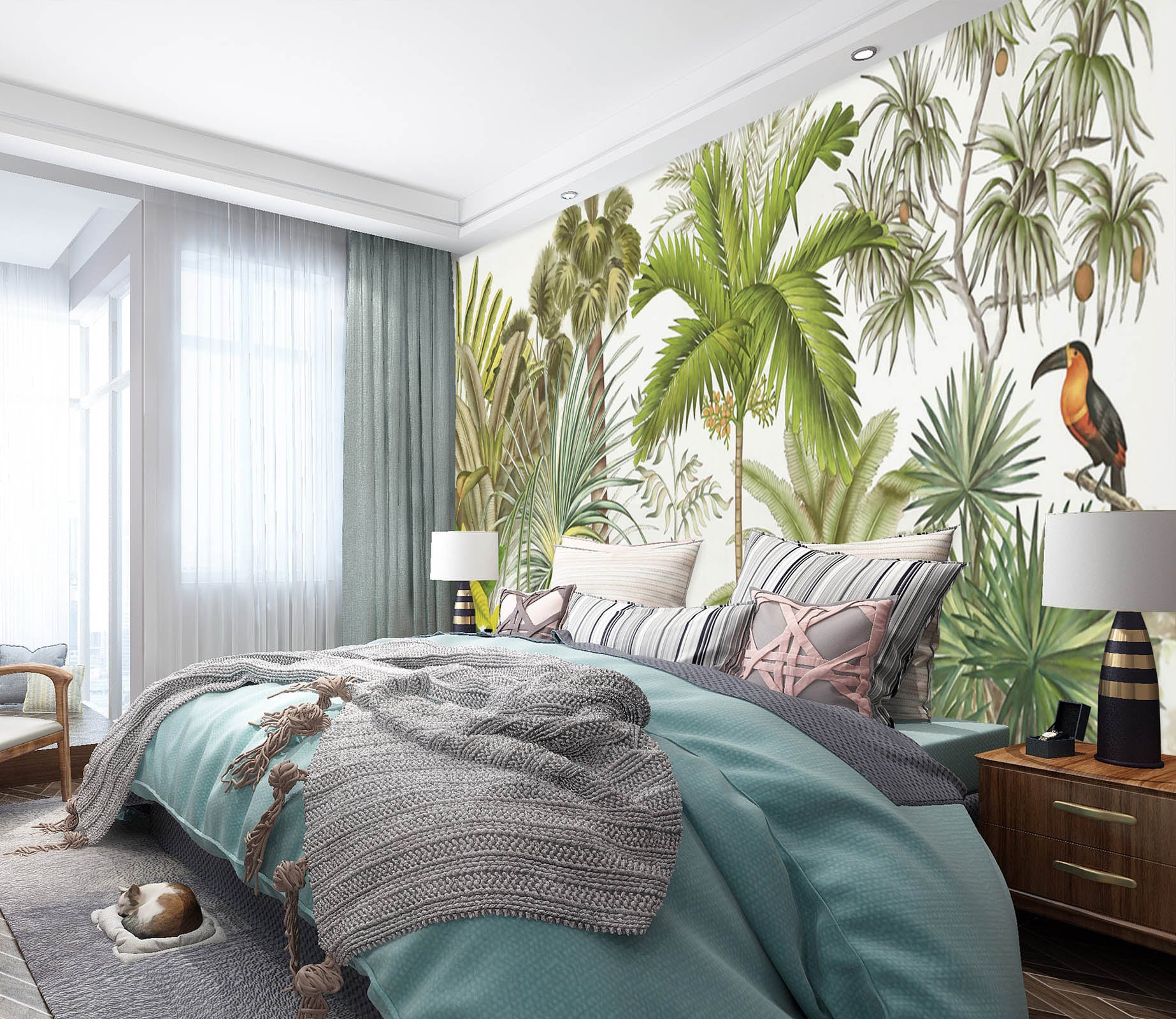 3D Forest Toucan 1520 Wall Murals