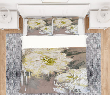 3D White Flower 460 Skromova Marina Bedding Bed Pillowcases Quilt