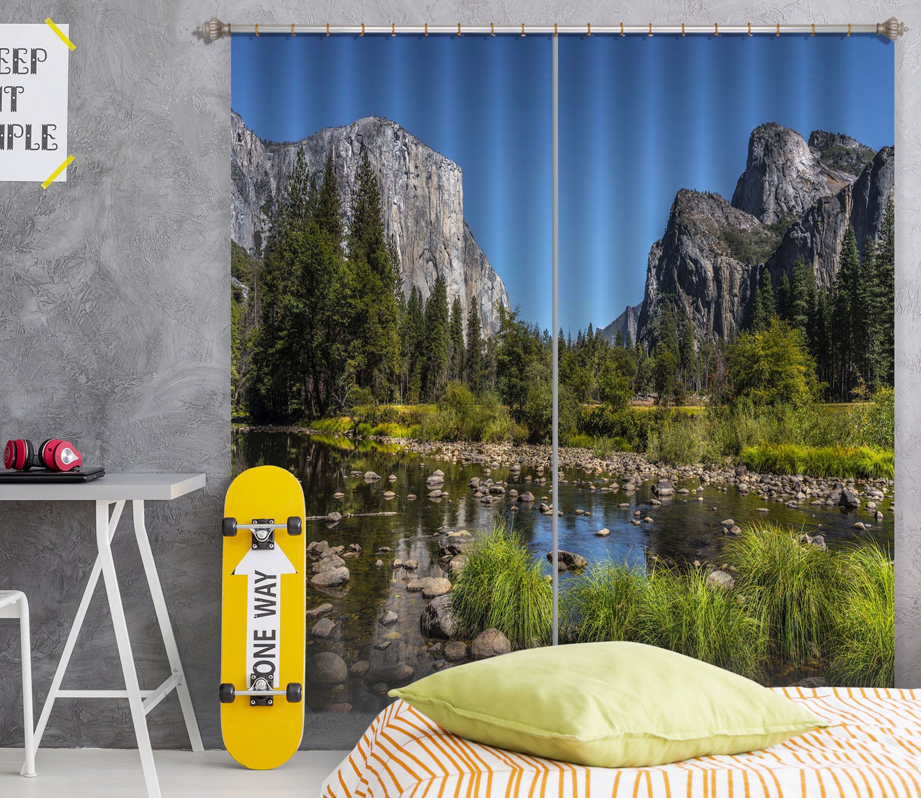 3D Forest Lake 188 Marco Carmassi Curtain Curtains Drapes