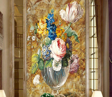 3D Vase Flower 536 Wall Murals Wallpaper AJ Wallpaper 2 