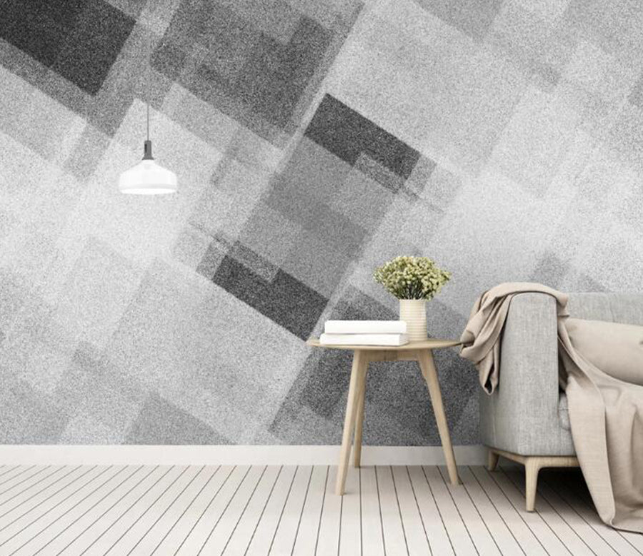 3D Three-color Square 419 Wall Murals