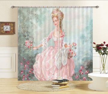 3D Noble Lady's Garden 3048 Debi Coules Curtain Curtains Drapes