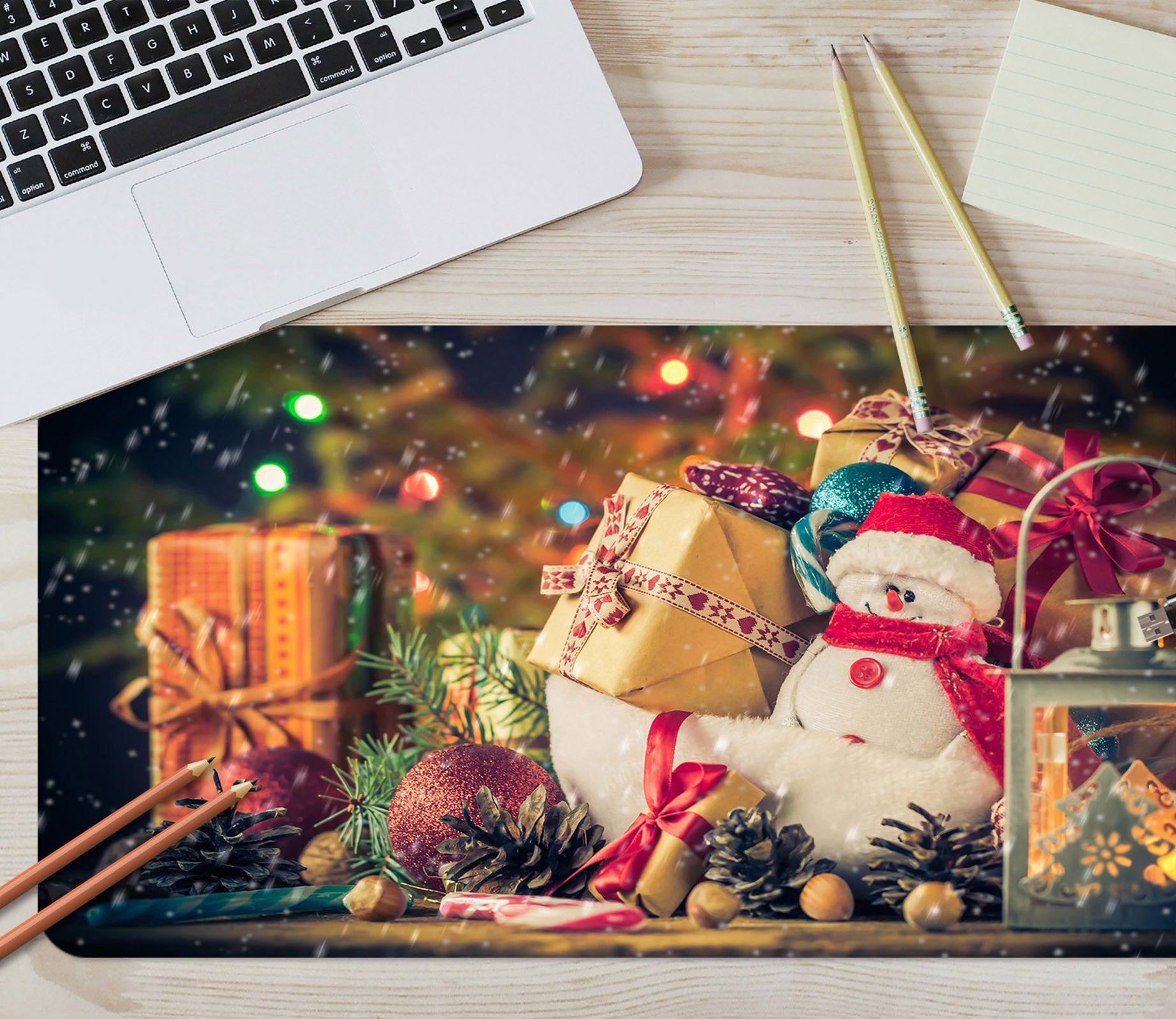 3D Snowman Doll Gift 53181 Christmas Desk Mat Xmas