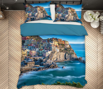 3D Seaside City 2104 Marco Carmassi Bedding Bed Pillowcases Quilt