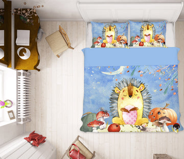 3D Hedgehog Mushroom 248 Uta Naumann Bedding Bed Pillowcases Quilt