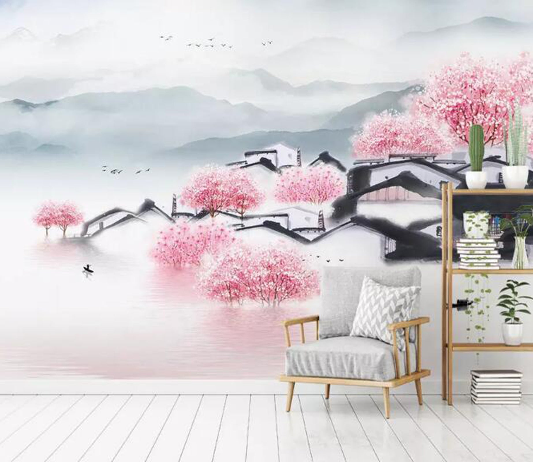 3D Pink Town WG20 Wall Murals Wallpaper AJ Wallpaper 2 