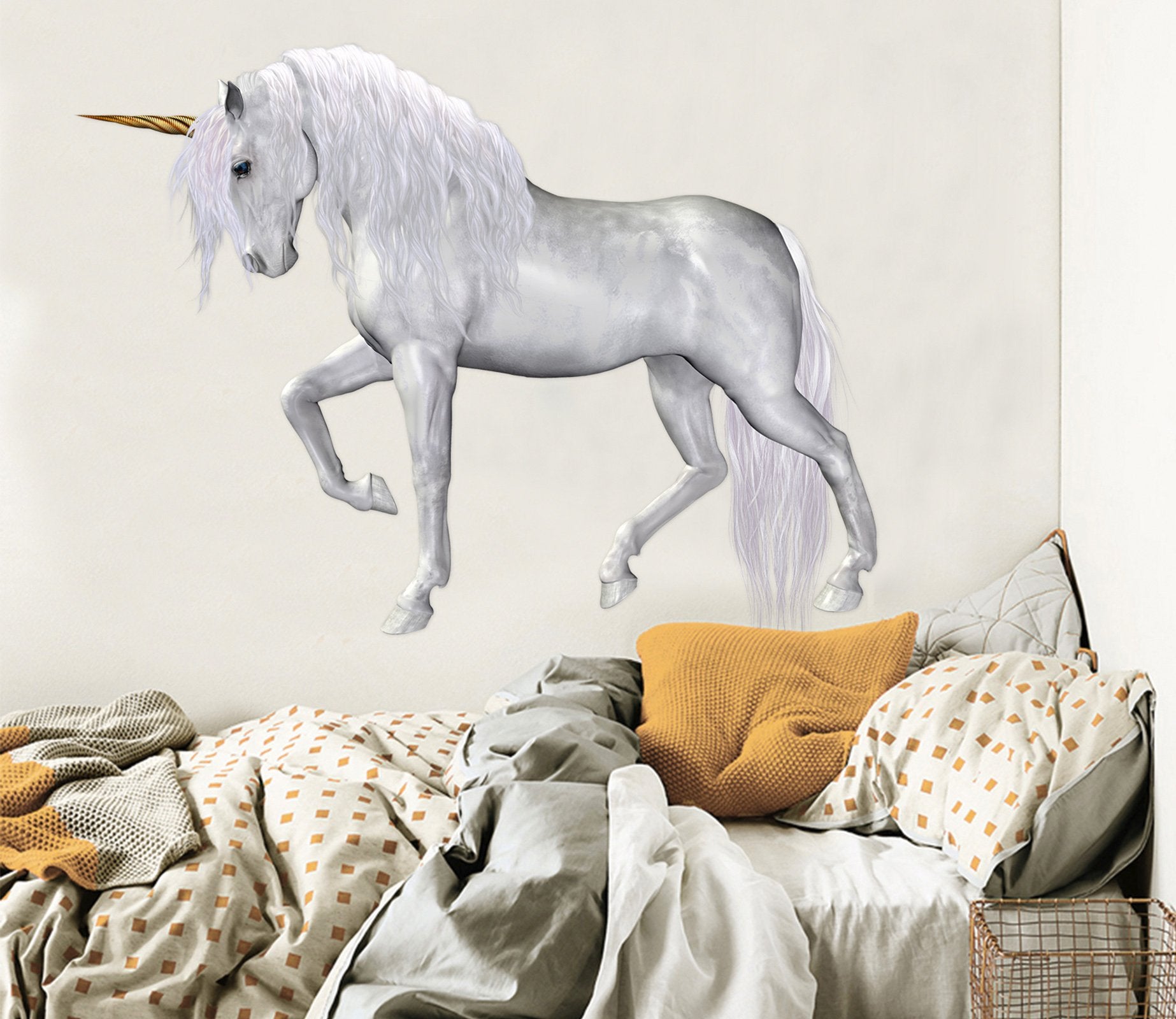 3D Horned Beast 006 Animals Wall Stickers Wallpaper AJ Wallpaper 