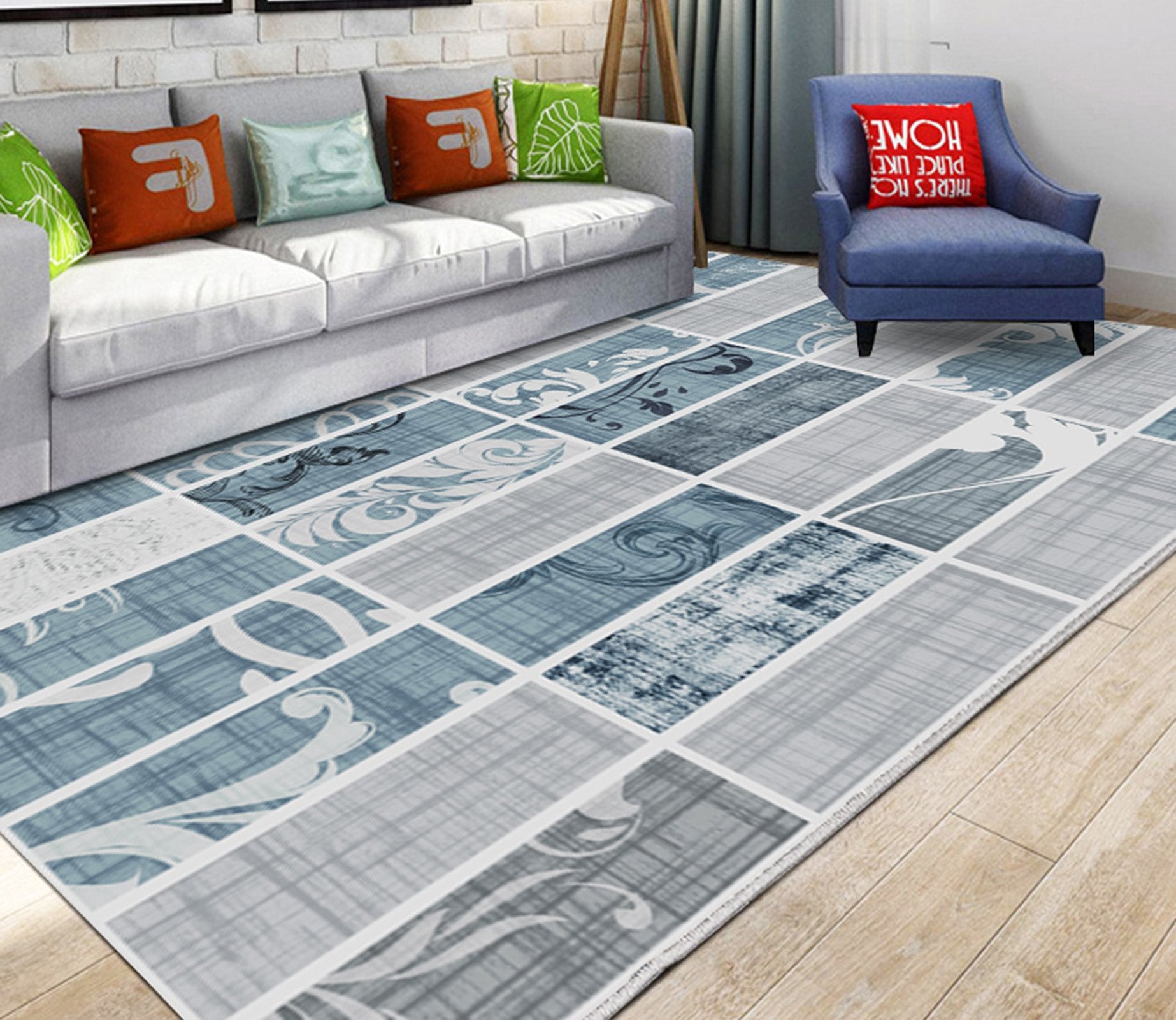 3D Modern Geometric Pattern WG414 Non Slip Rug Mat Mat AJ Creativity Home 