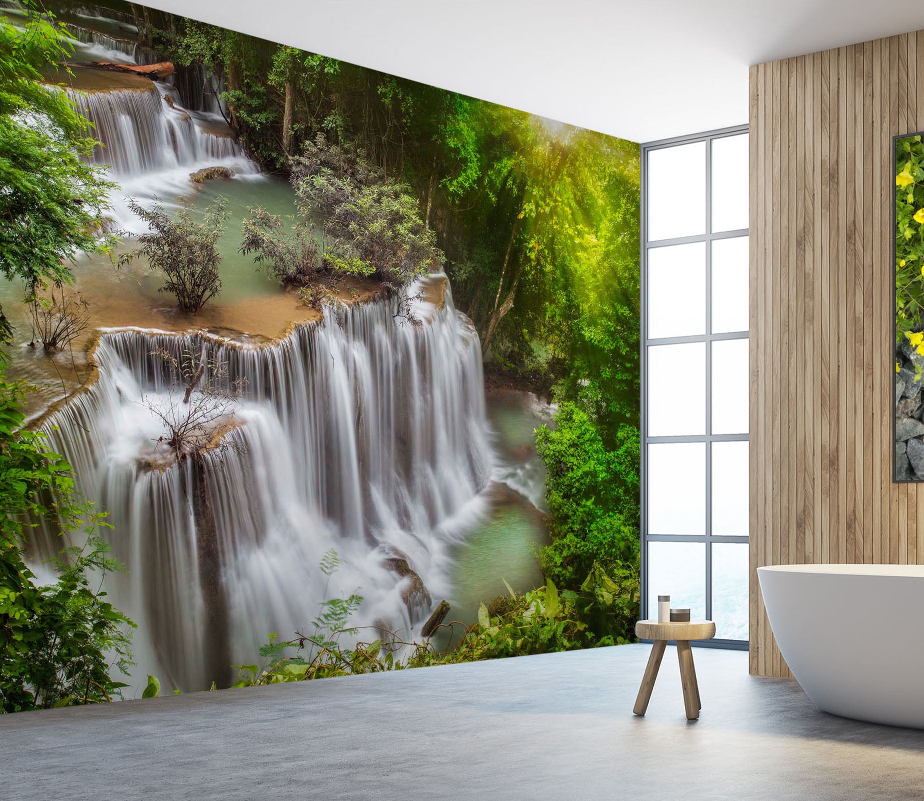 3D Waterfall Landscape 097 Wall Murals