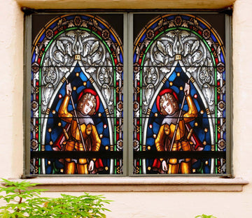3D Armed Prince 258 Window Film Print Sticker Cling Stained Glass UV Block