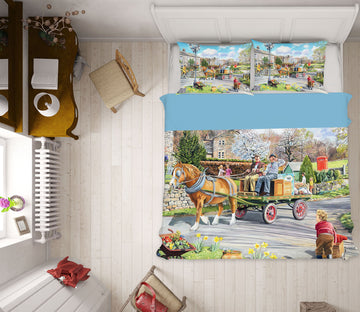 3D Carriage 2048 Trevor Mitchell bedding Bed Pillowcases Quilt